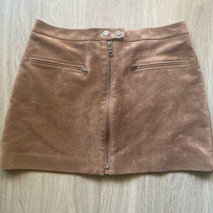 BCBGMaxAzria Kahli Knit Faux Suede Skirt